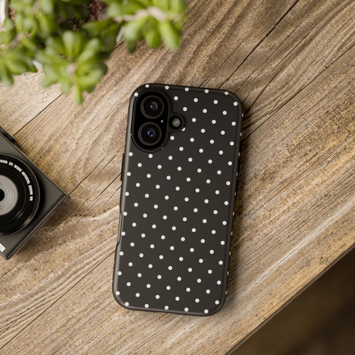 Black Polka Dot iPhone Case
