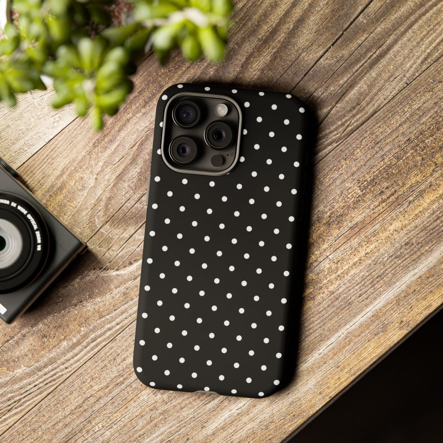 Black Polka Dot iPhone Case