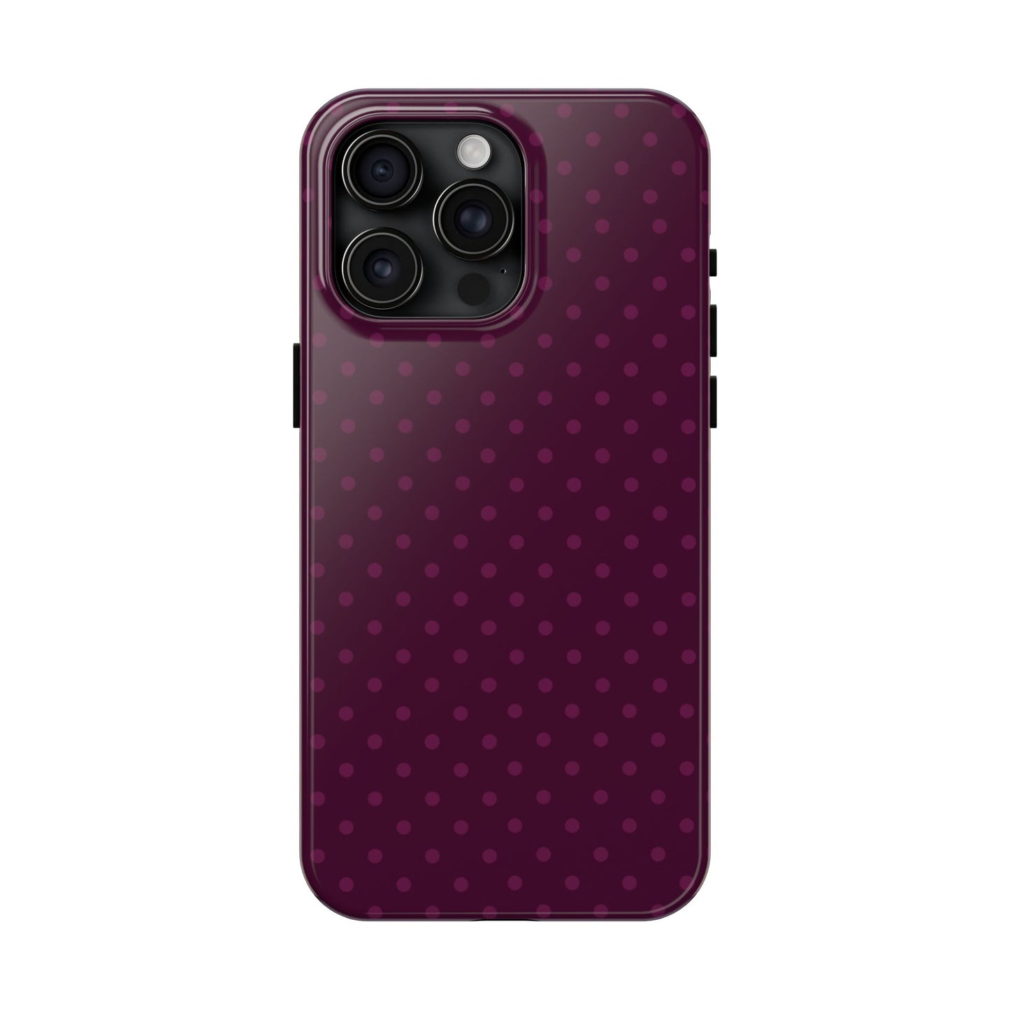Plum Polka Dot iPhone Case