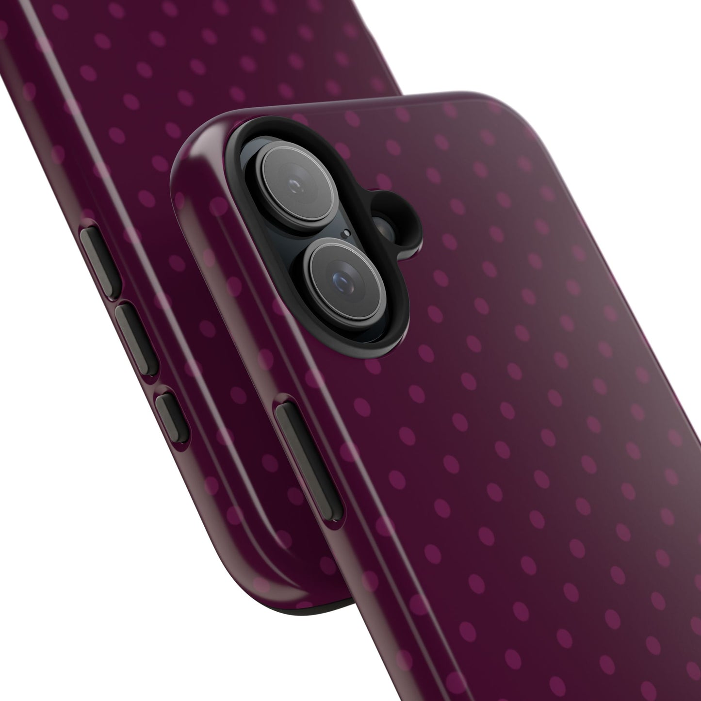 Plum Polka Dot iPhone Case