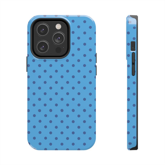 Blue Polka Dot iPhone Case