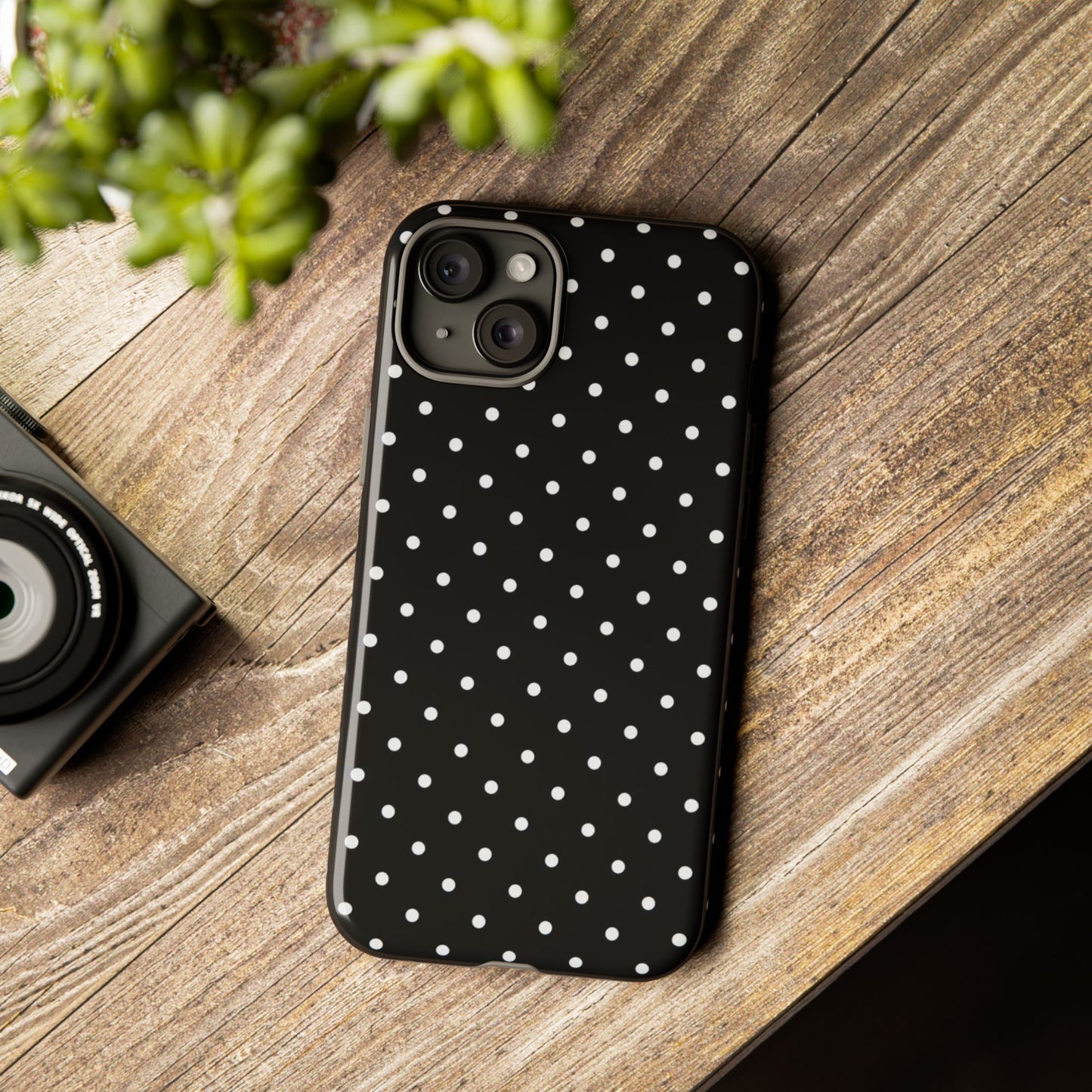 Black Polka Dot iPhone Case