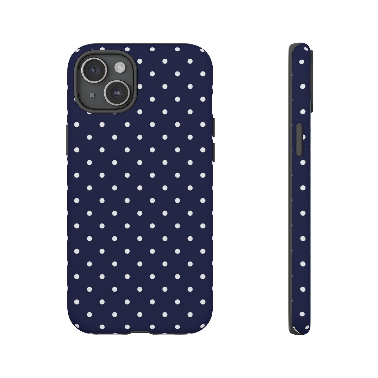 Navy Polka Dot iPhone Case