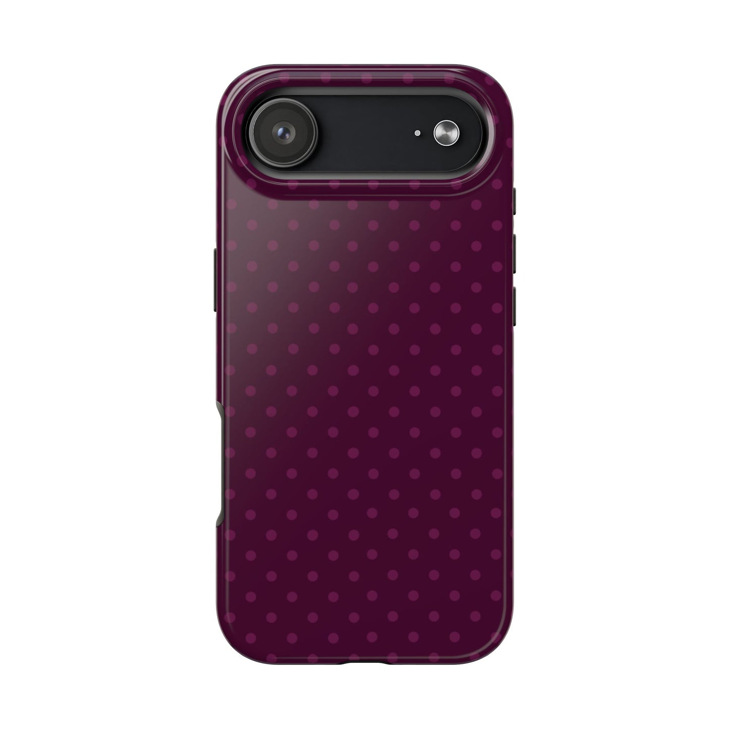 Plum Polka Dot iPhone Case