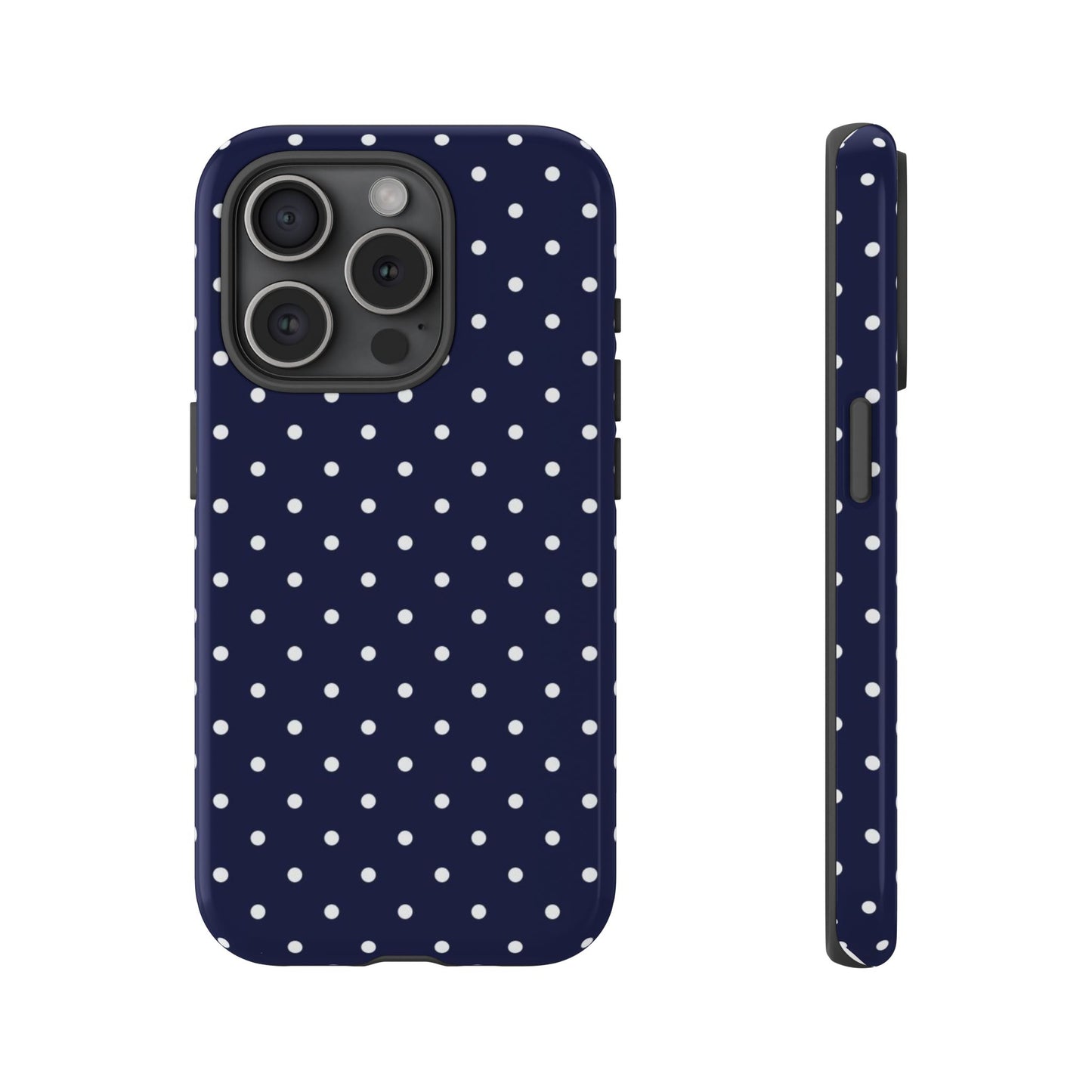 Navy Polka Dot iPhone Case