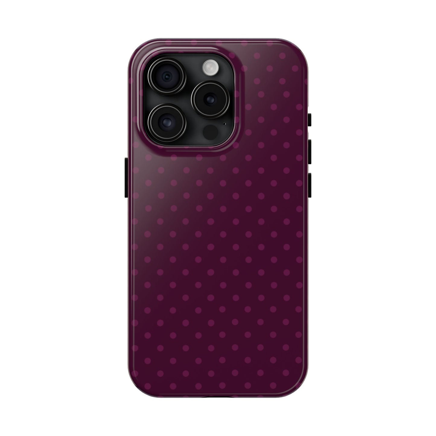 Plum Polka Dot iPhone Case