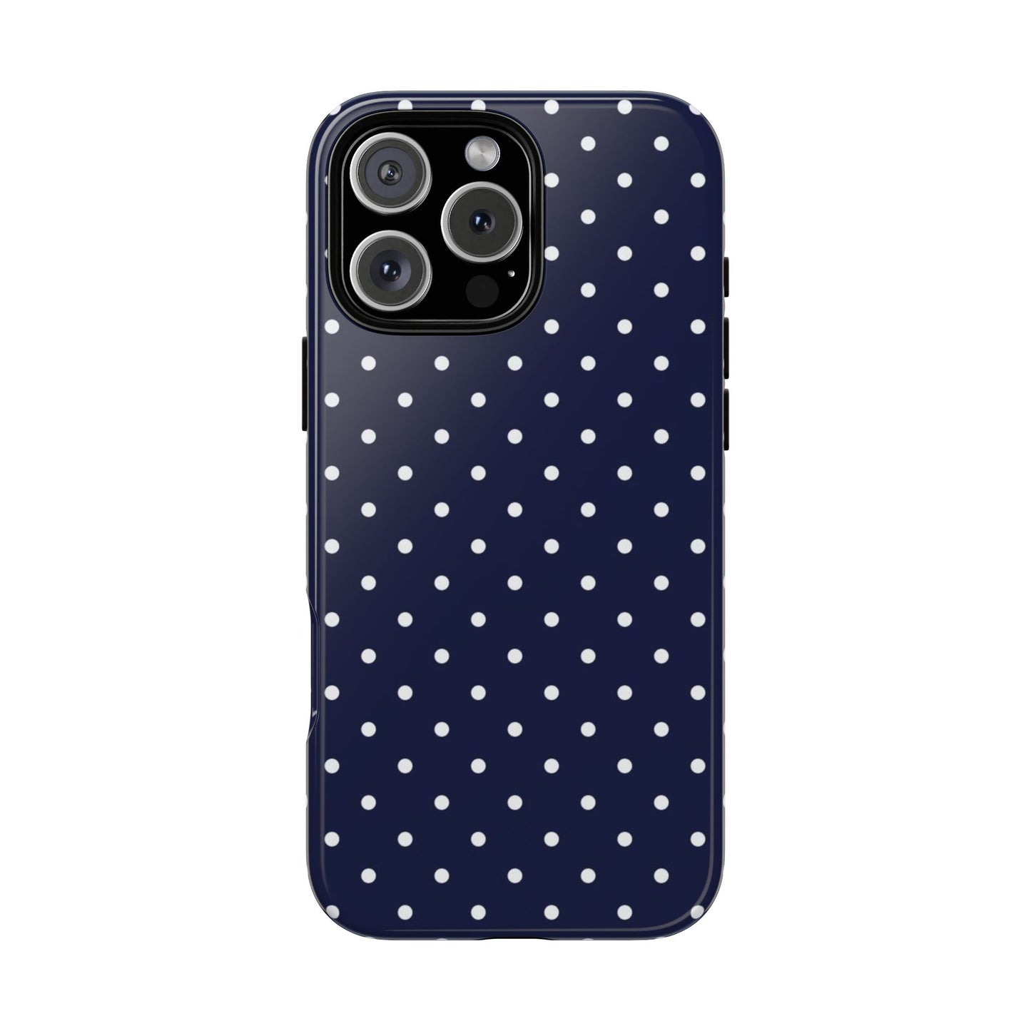 Navy Polka Dot iPhone Case