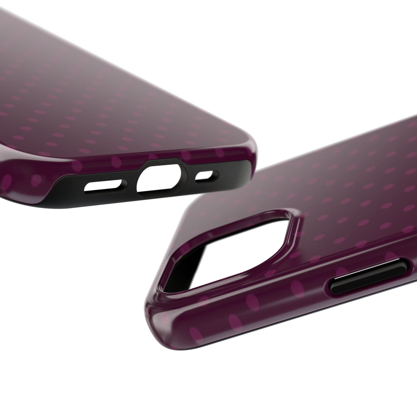 Plum Polka Dot iPhone Case