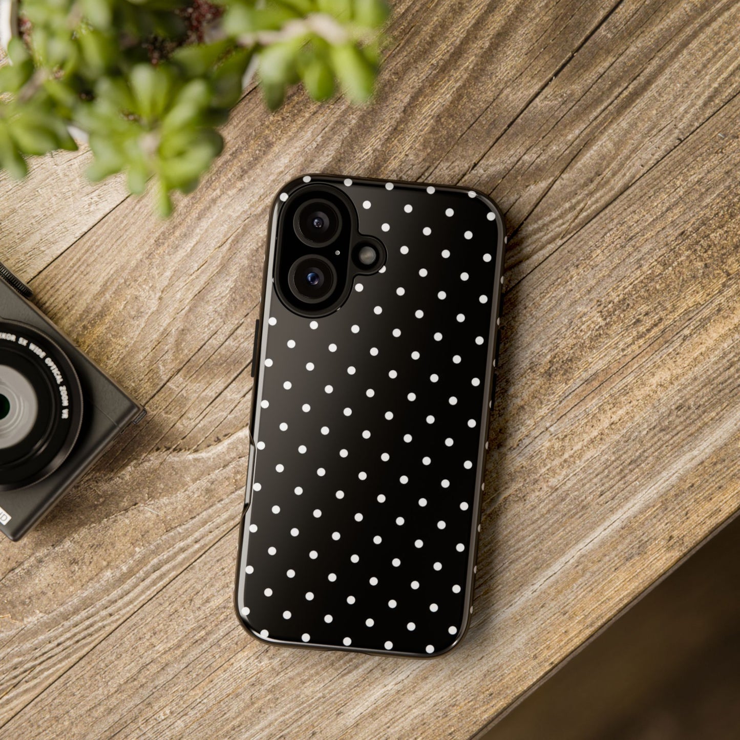 Black Polka Dot iPhone Case