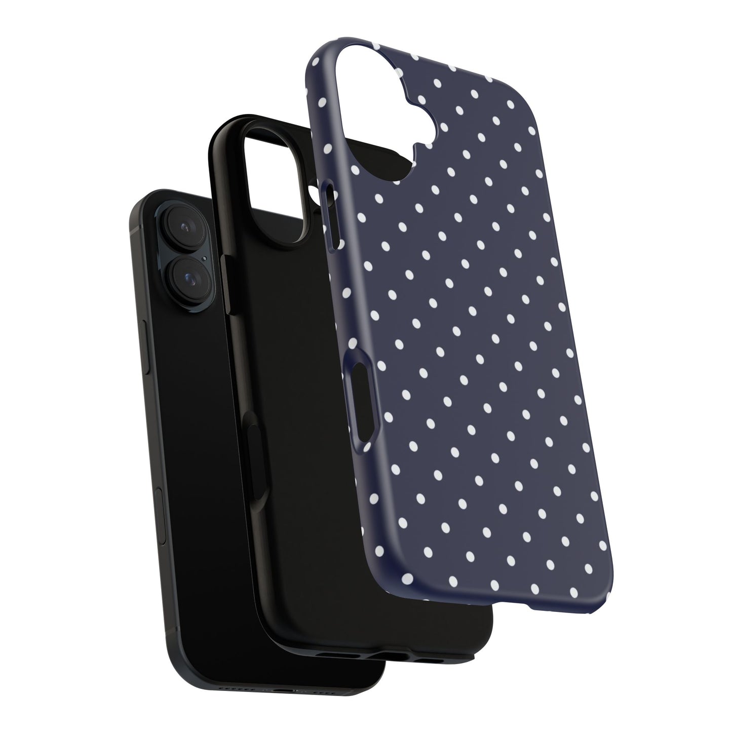 Navy Polka Dot iPhone Case