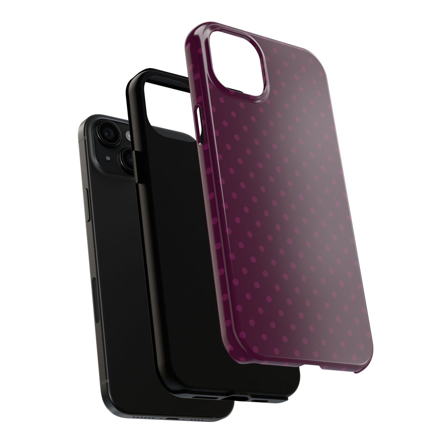 Plum Polka Dot iPhone Case