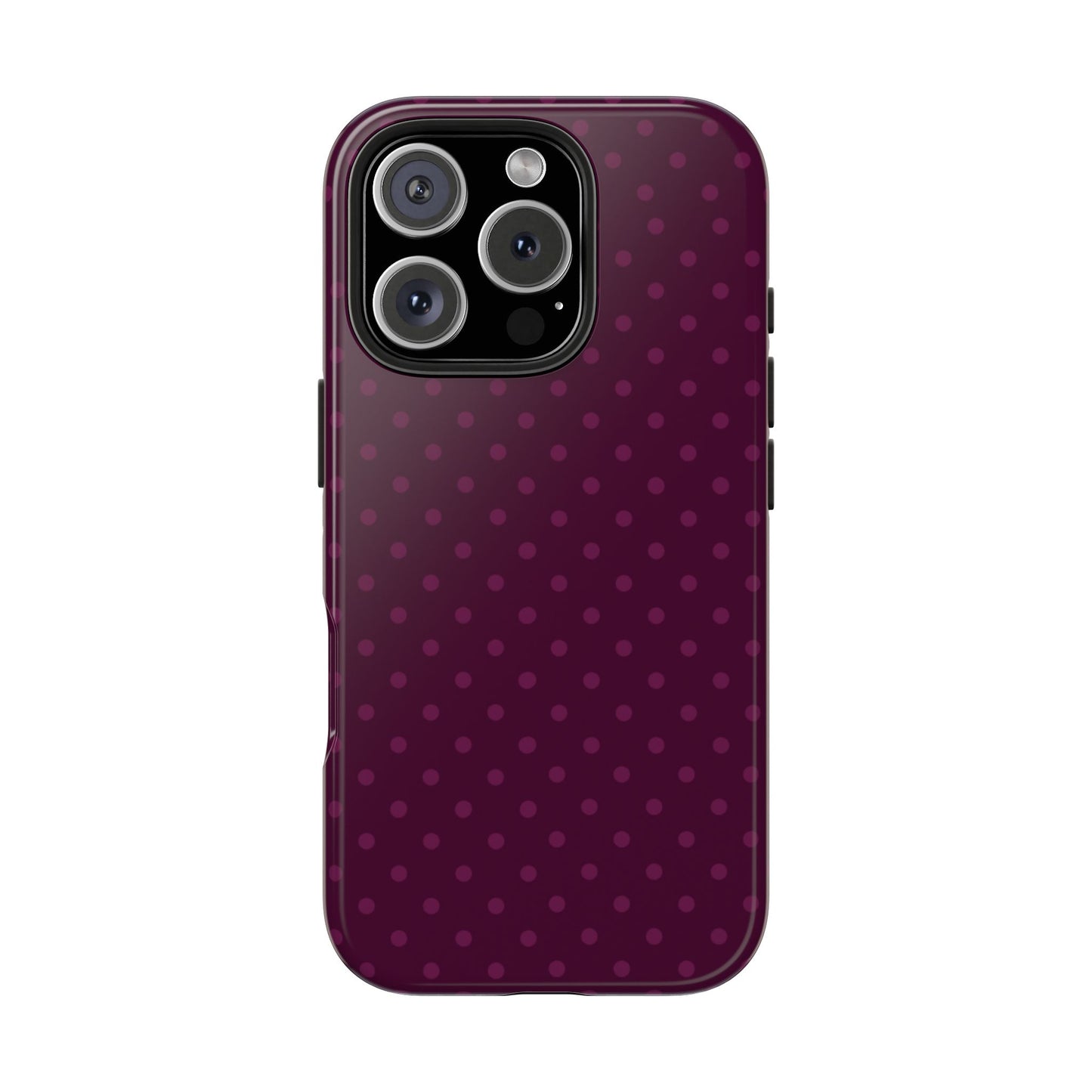 Plum Polka Dot iPhone Case