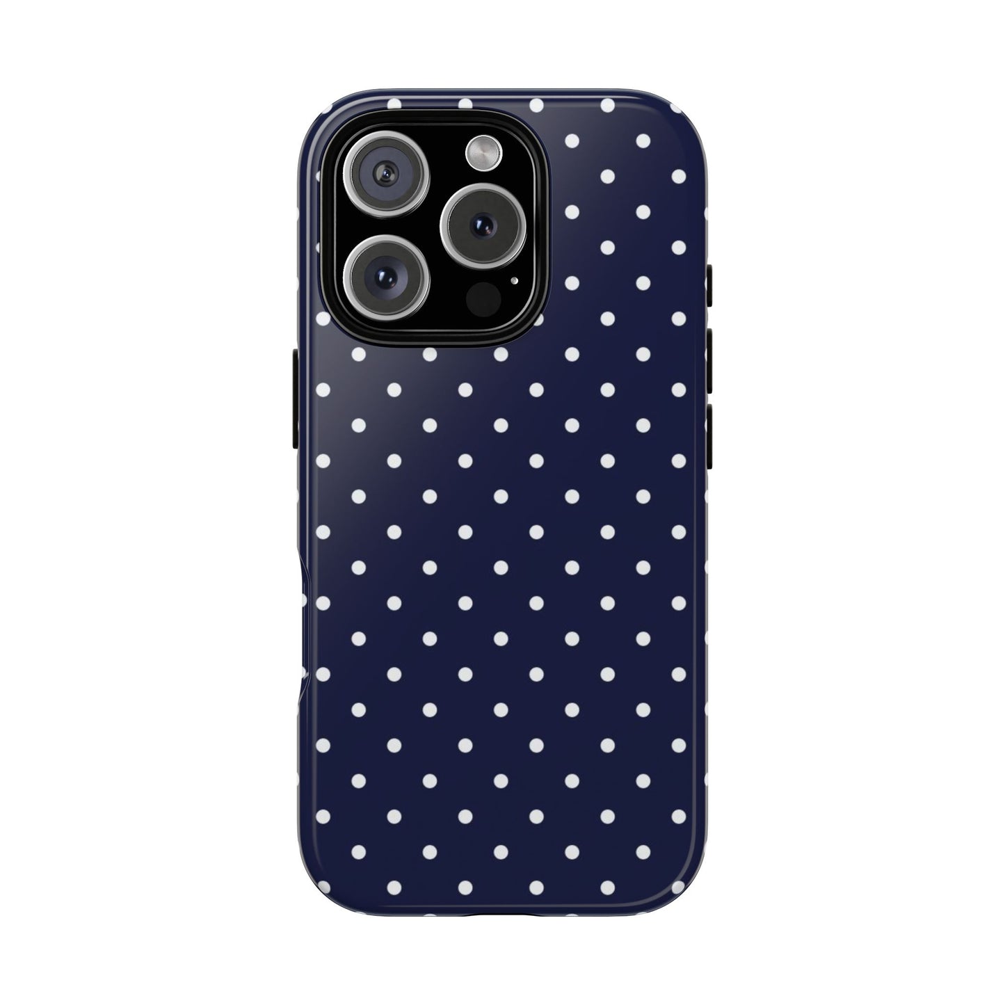 Navy Polka Dot iPhone Case