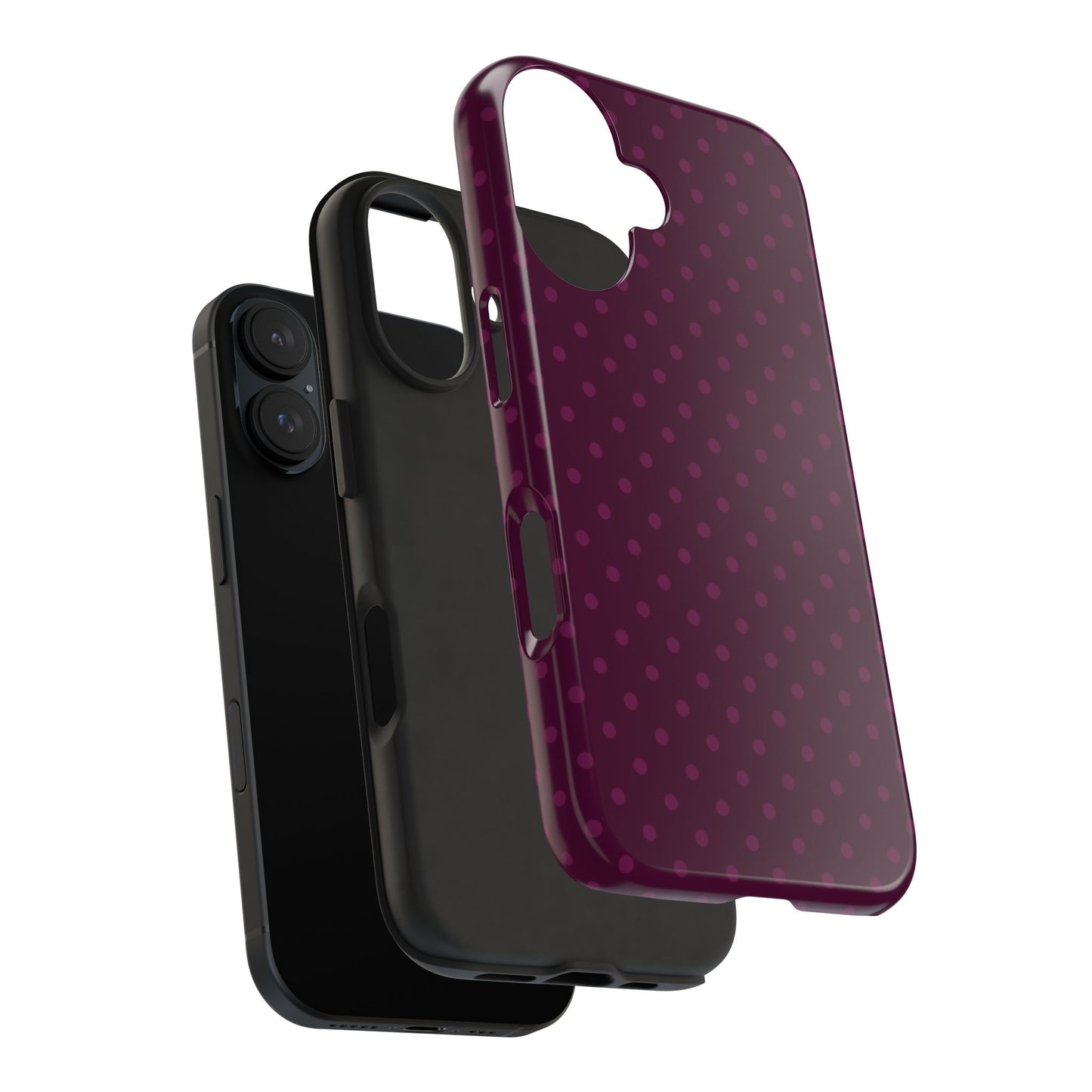 Plum Polka Dot iPhone Case