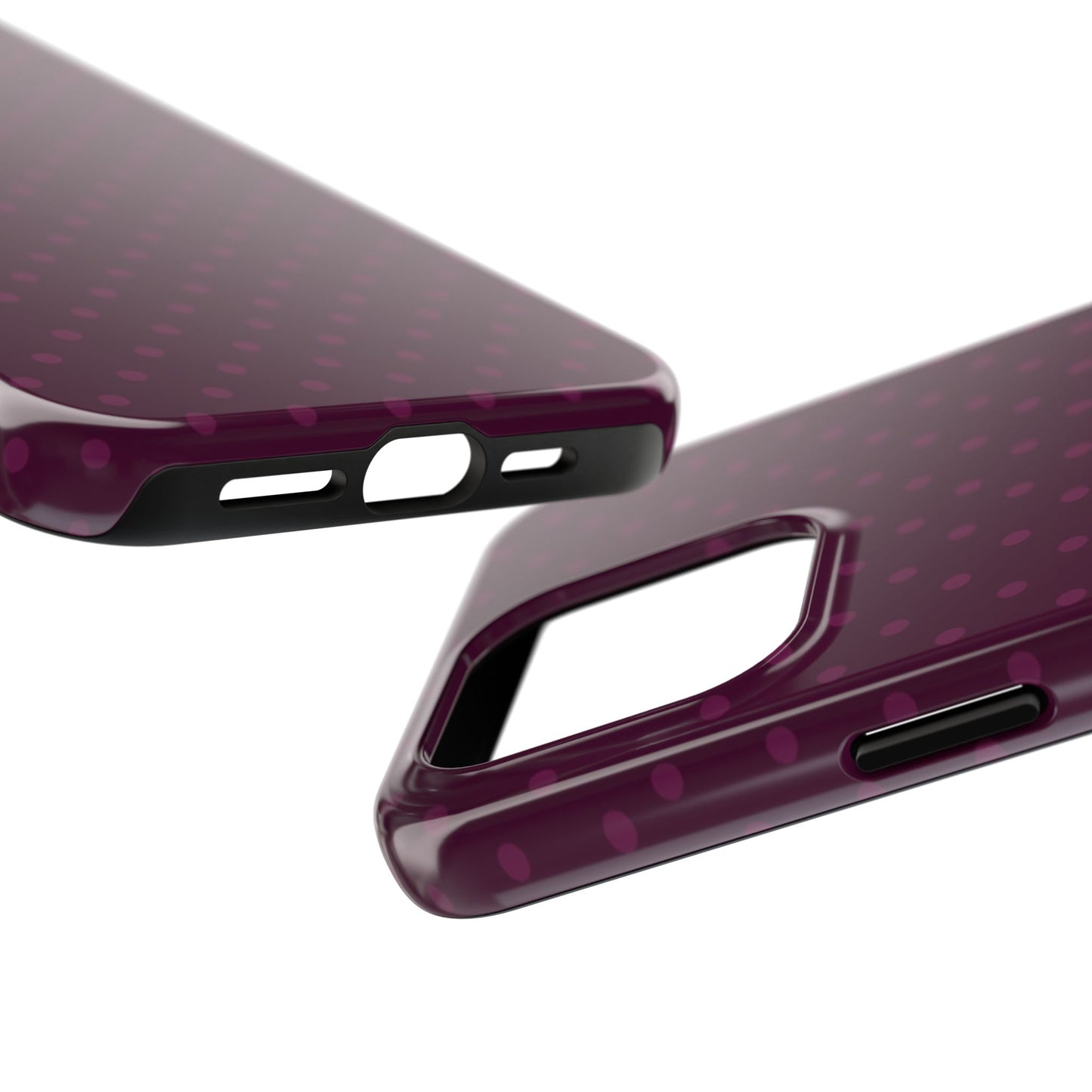 Plum Polka Dot iPhone Case