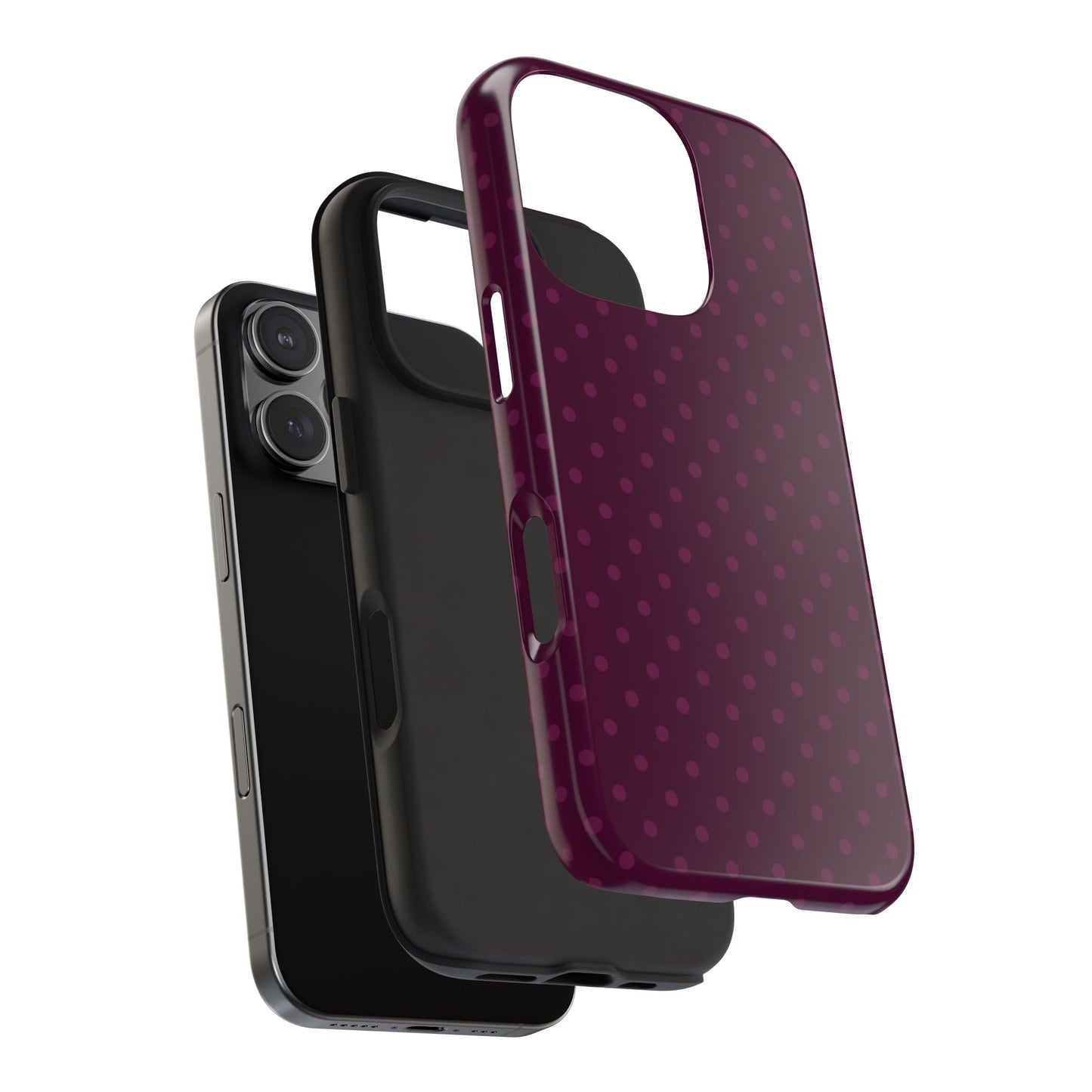 Plum Polka Dot iPhone Case