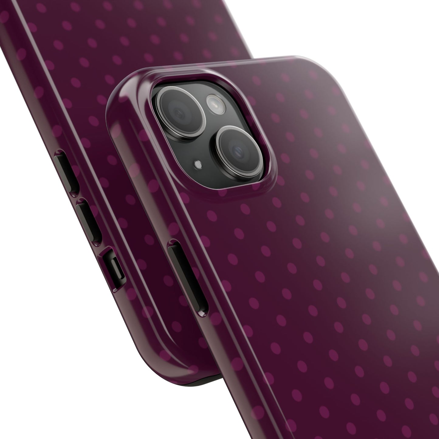 Plum Polka Dot iPhone Case