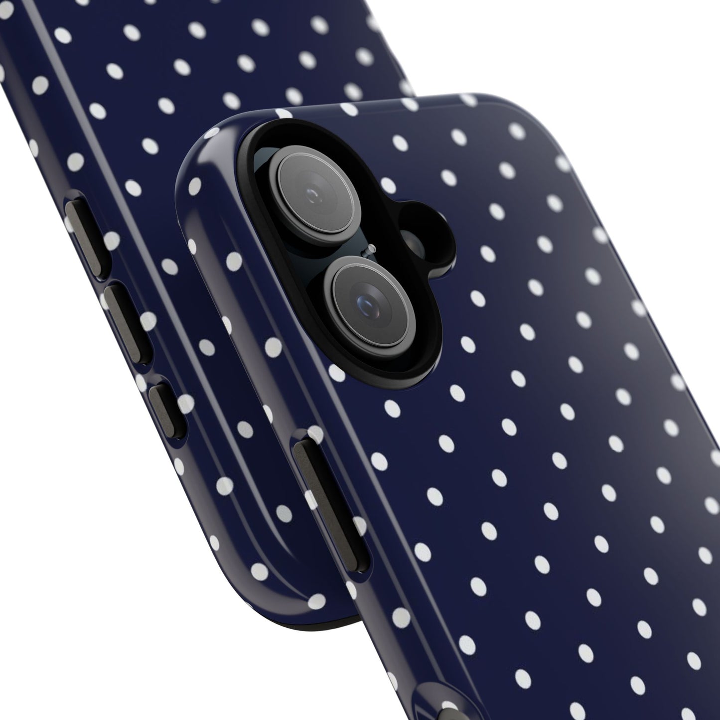 Navy Polka Dot iPhone Case