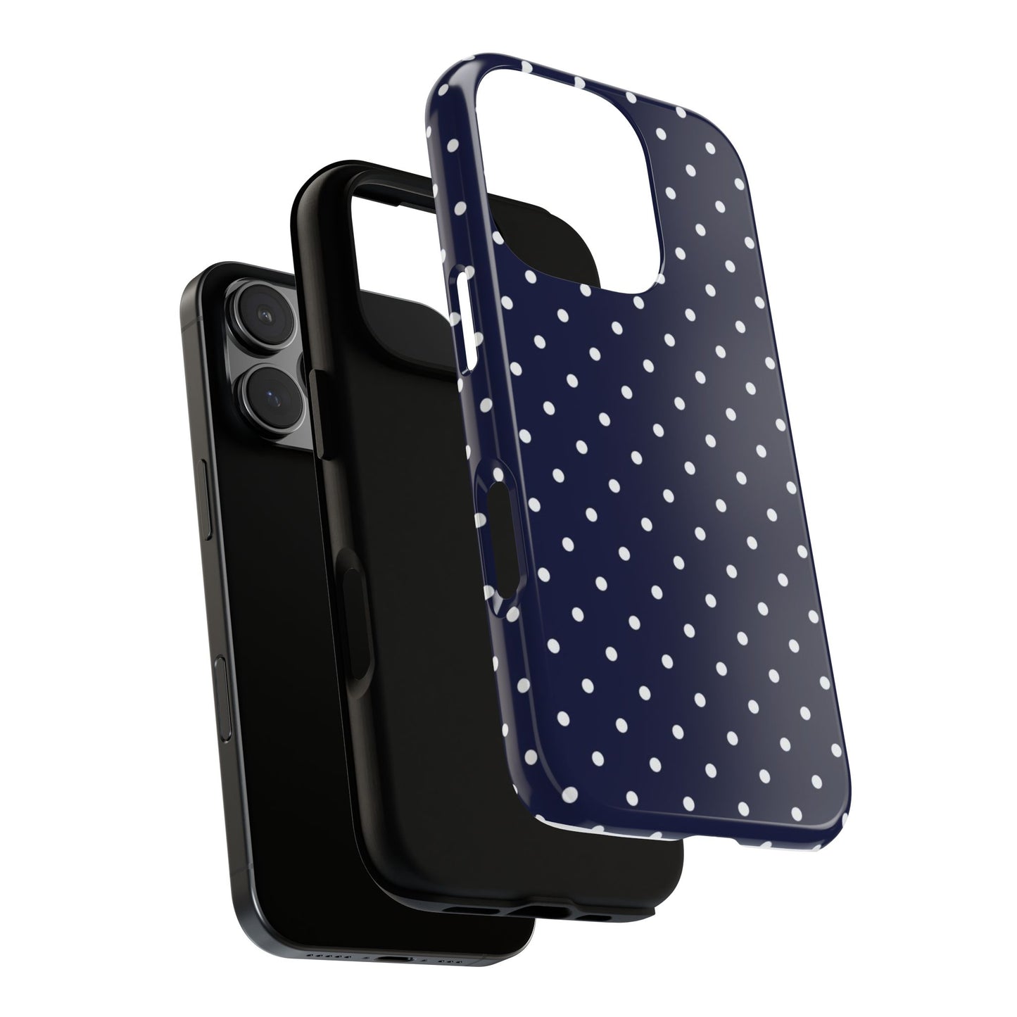 Navy Polka Dot iPhone Case