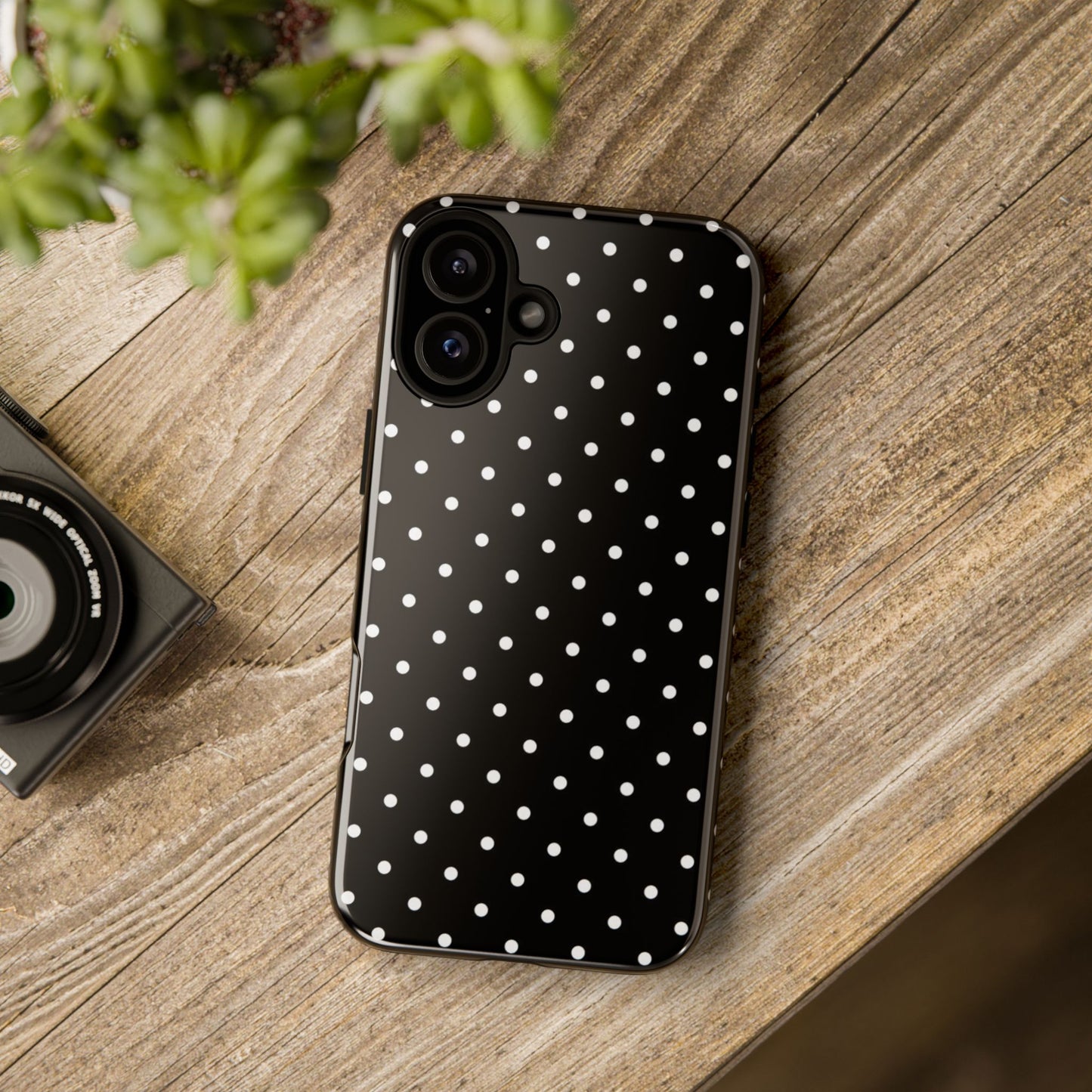 Black Polka Dot iPhone Case