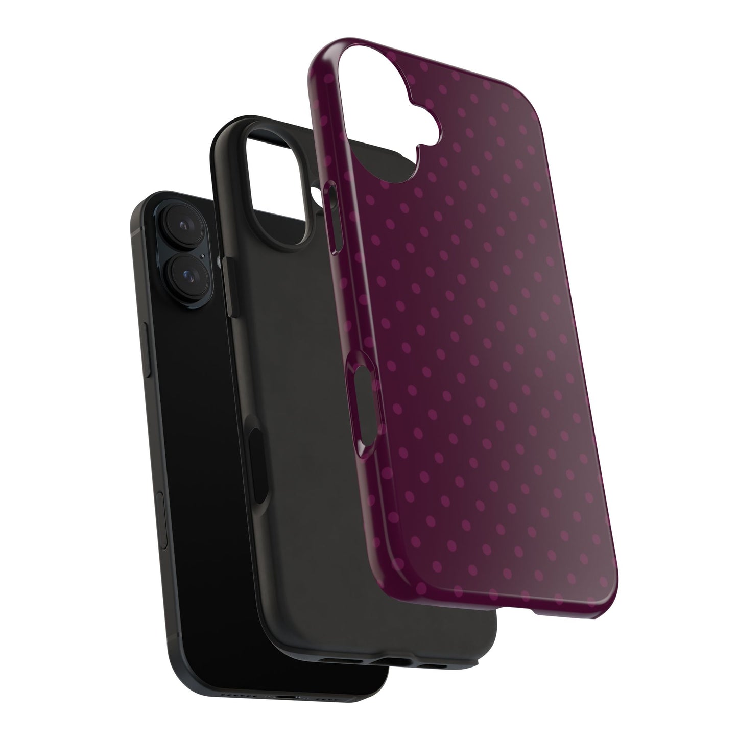 Plum Polka Dot iPhone Case
