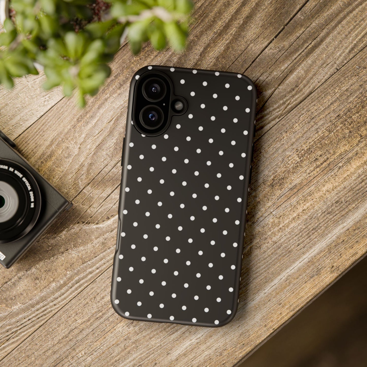 Black Polka Dot iPhone Case