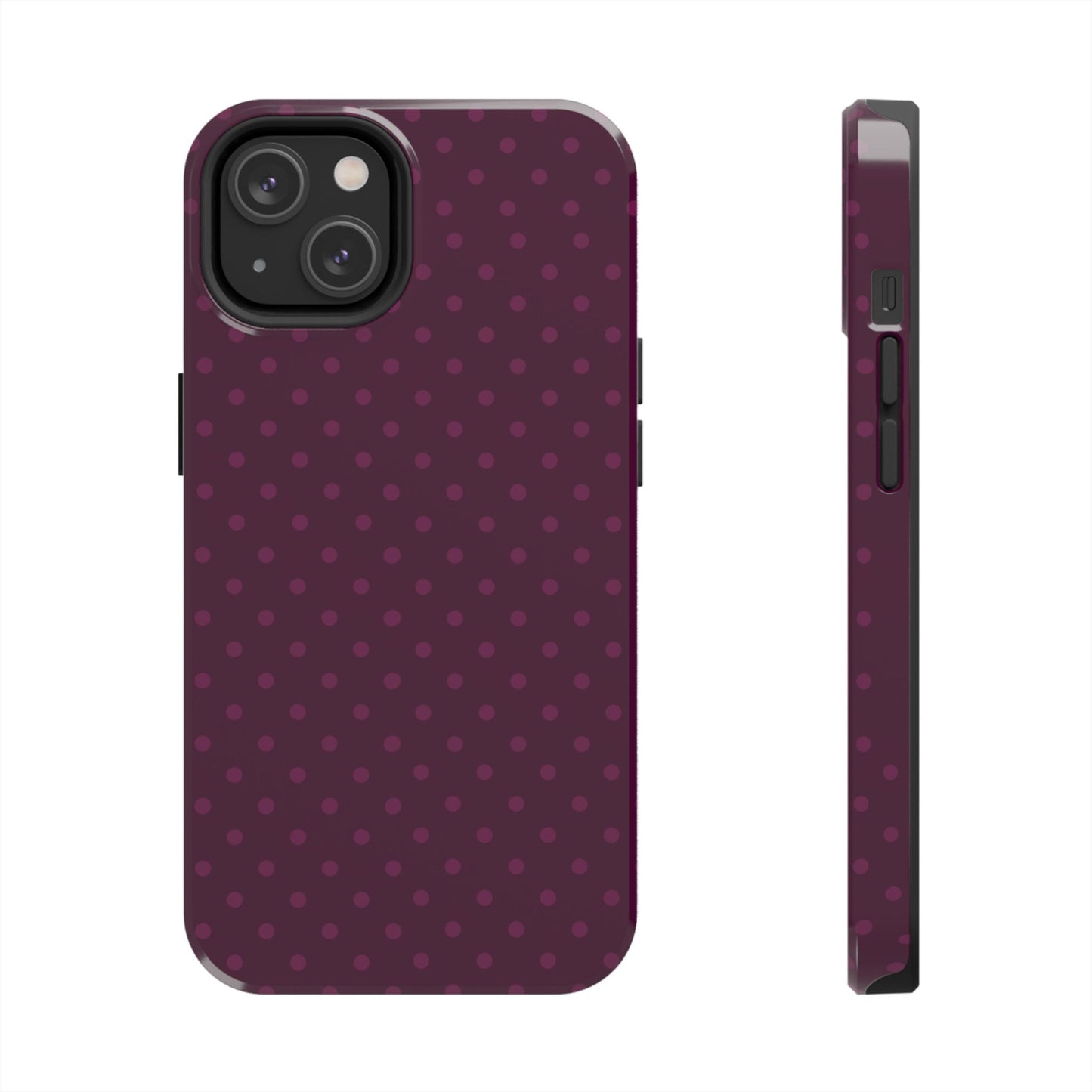 Plum Polka Dot iPhone Case
