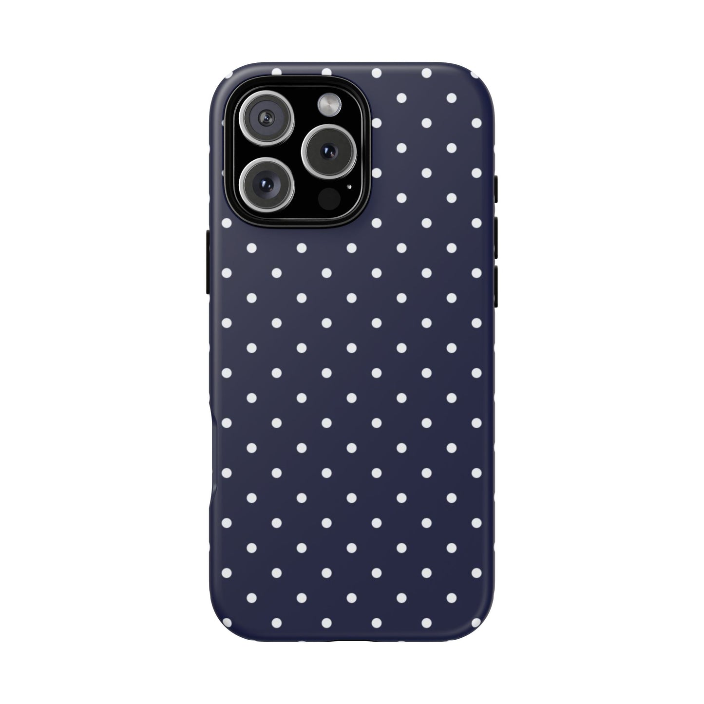 Navy Polka Dot iPhone Case