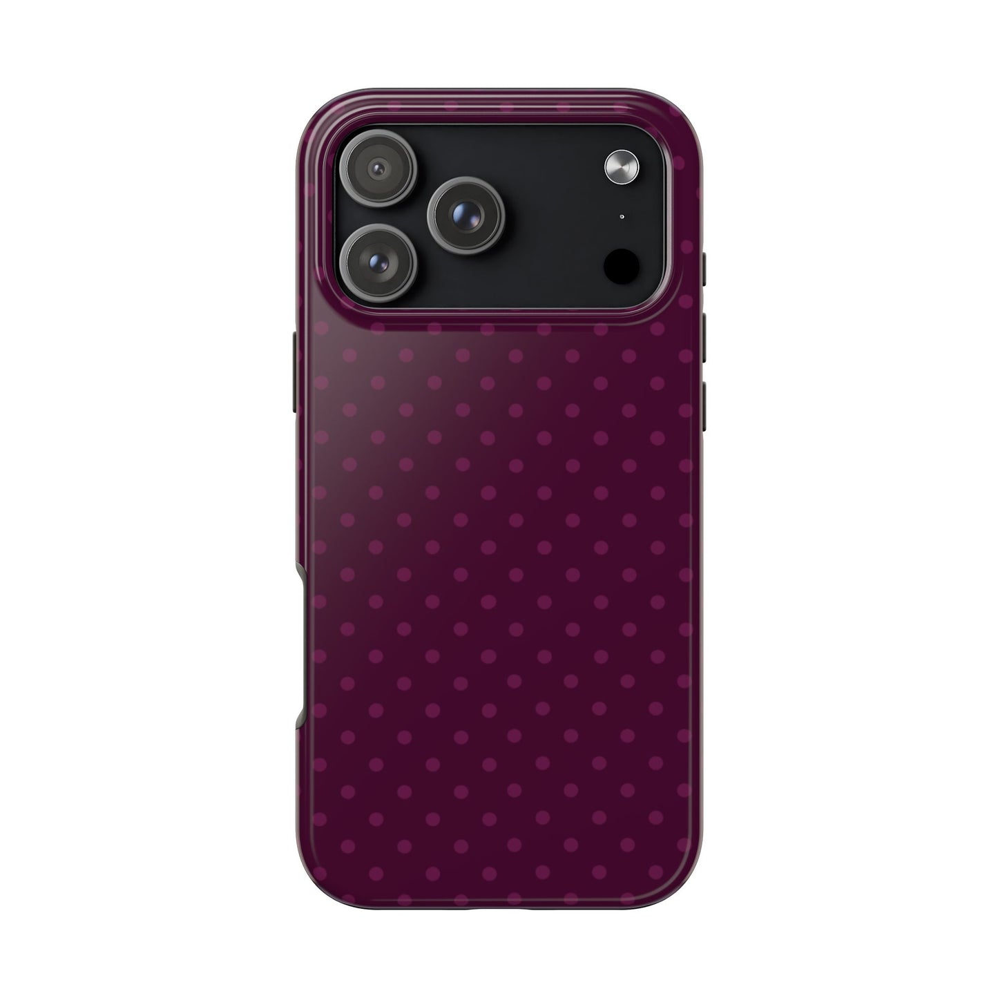 Plum Polka Dot iPhone Case