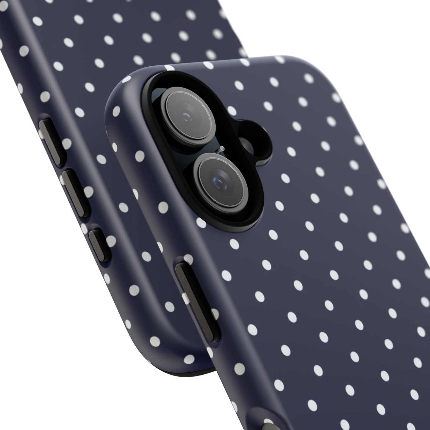 Navy Polka Dot iPhone Case