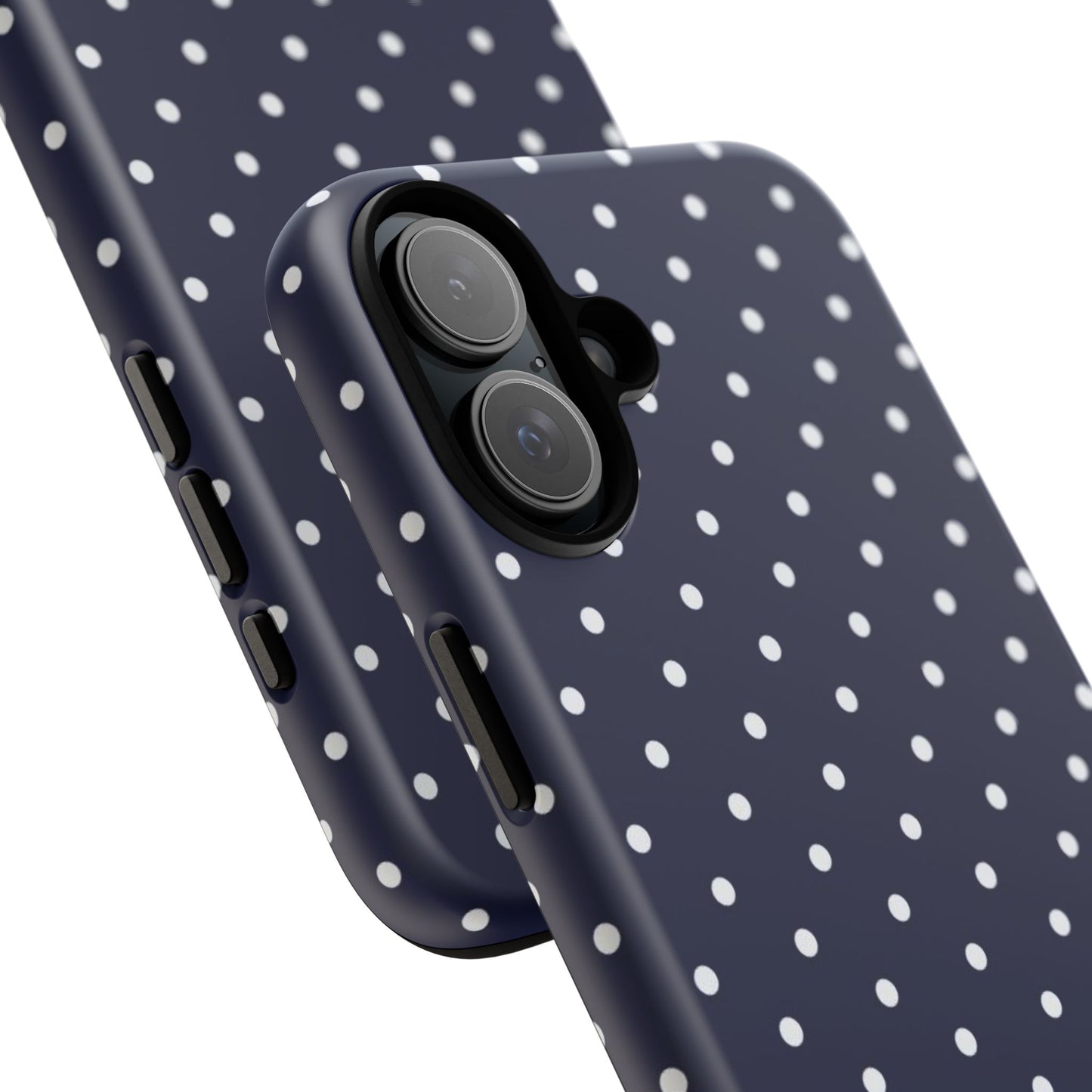 Navy Polka Dot iPhone Case