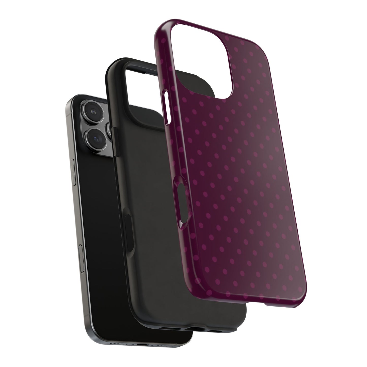 Plum Polka Dot iPhone Case