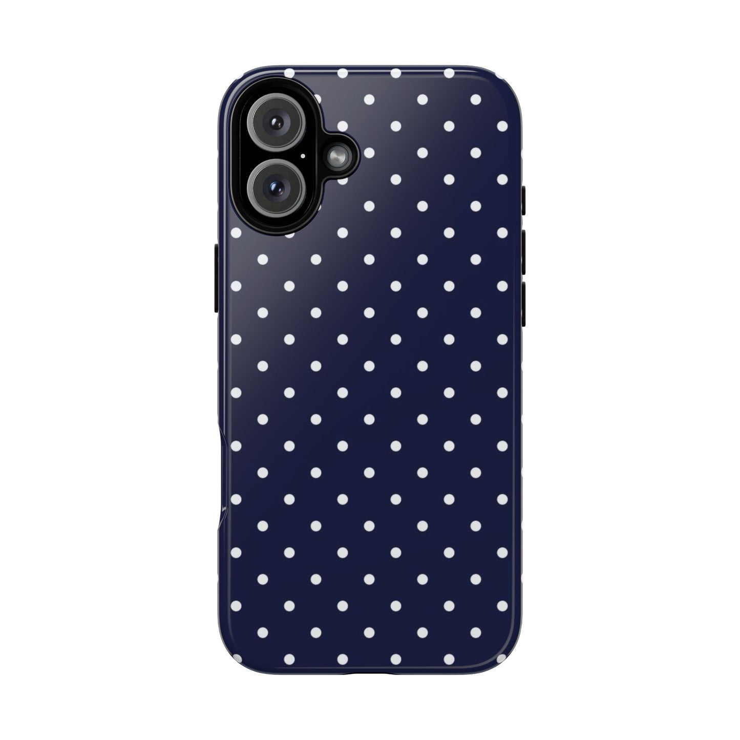 Navy Polka Dot iPhone Case