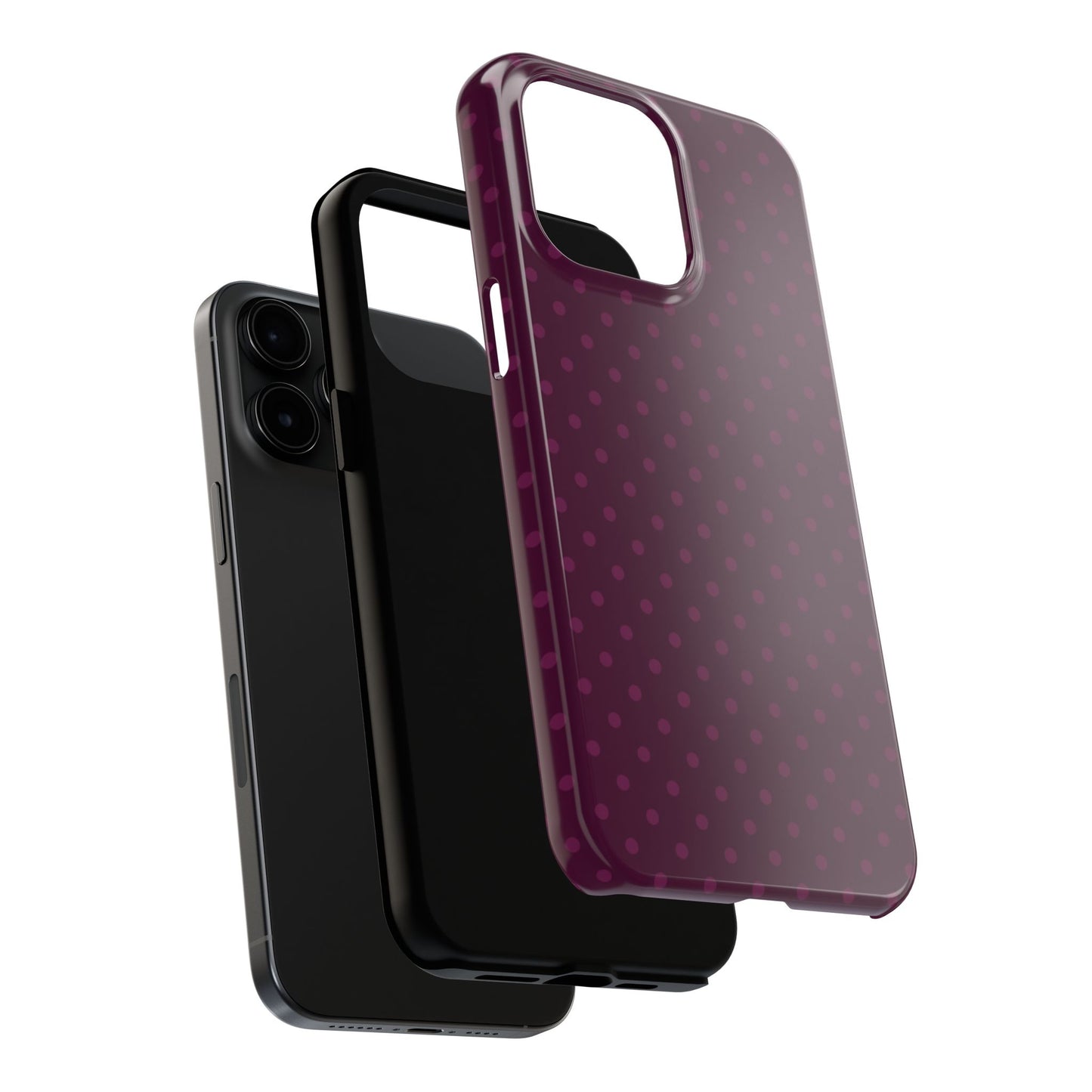 Plum Polka Dot iPhone Case