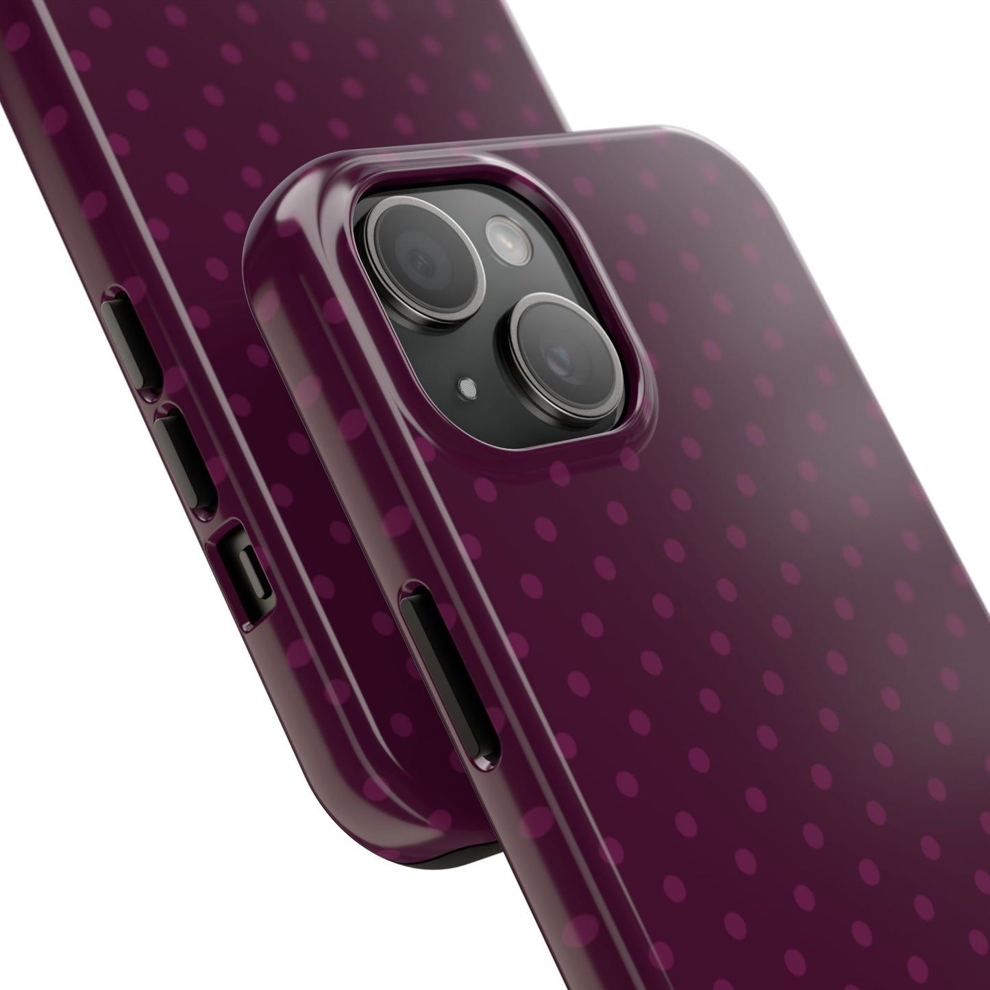 Plum Polka Dot iPhone Case