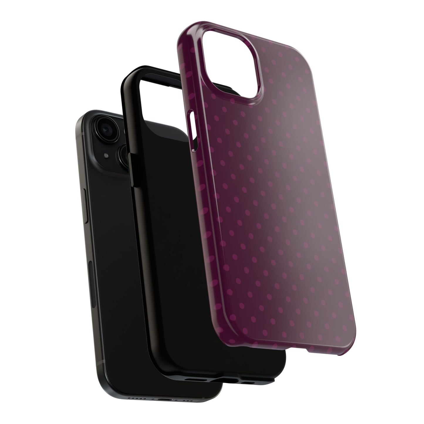 Plum Polka Dot iPhone Case