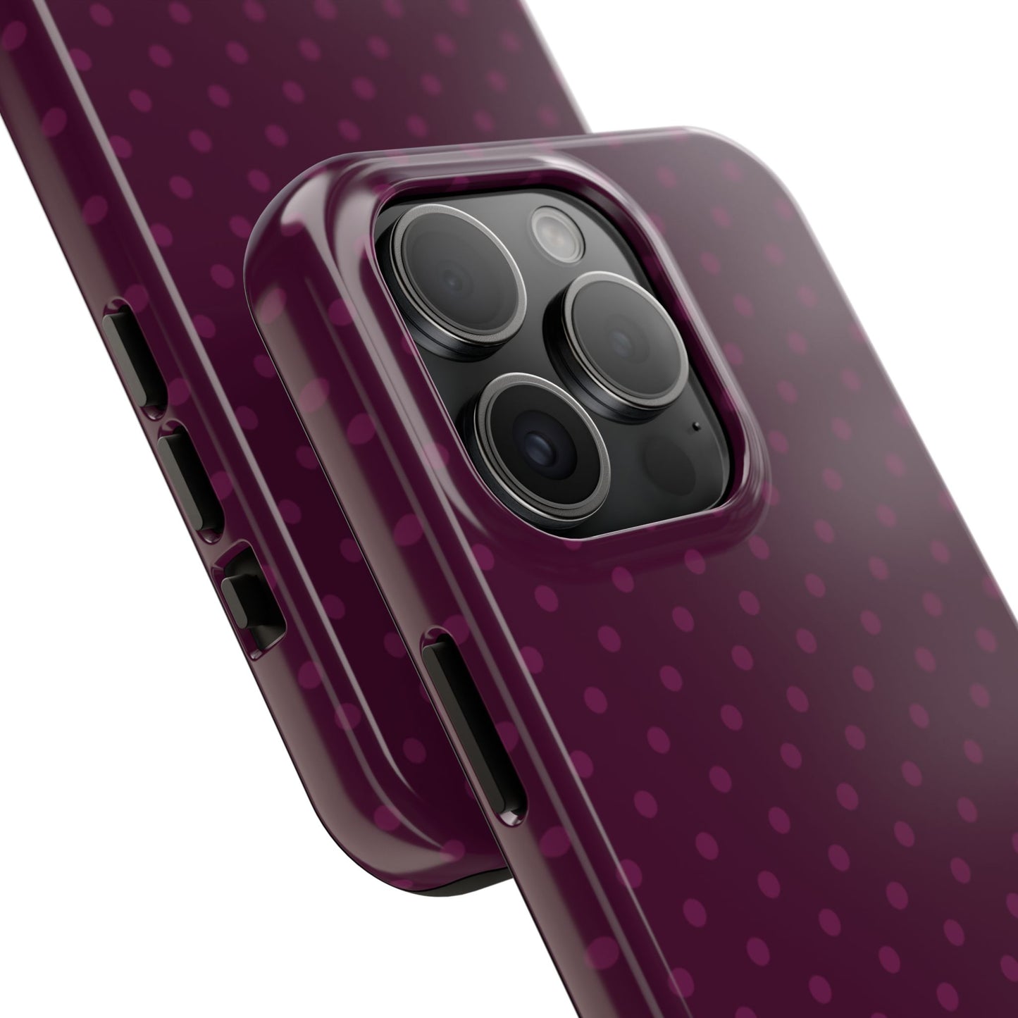 Plum Polka Dot iPhone Case