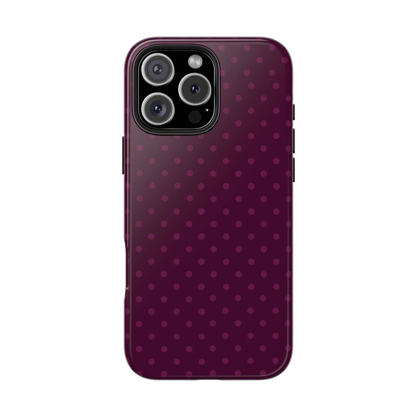 Plum Polka Dot iPhone Case