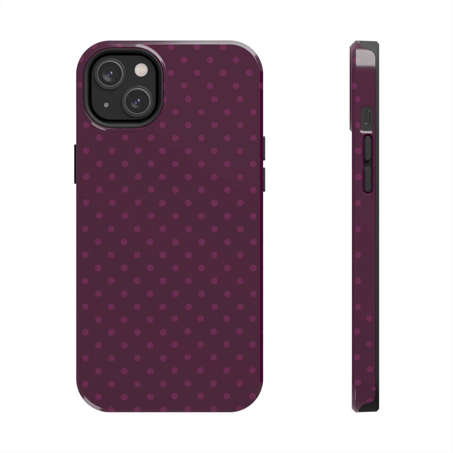 Plum Polka Dot iPhone Case