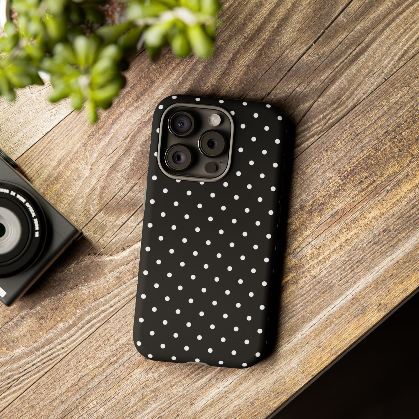 Black Polka Dot iPhone Case