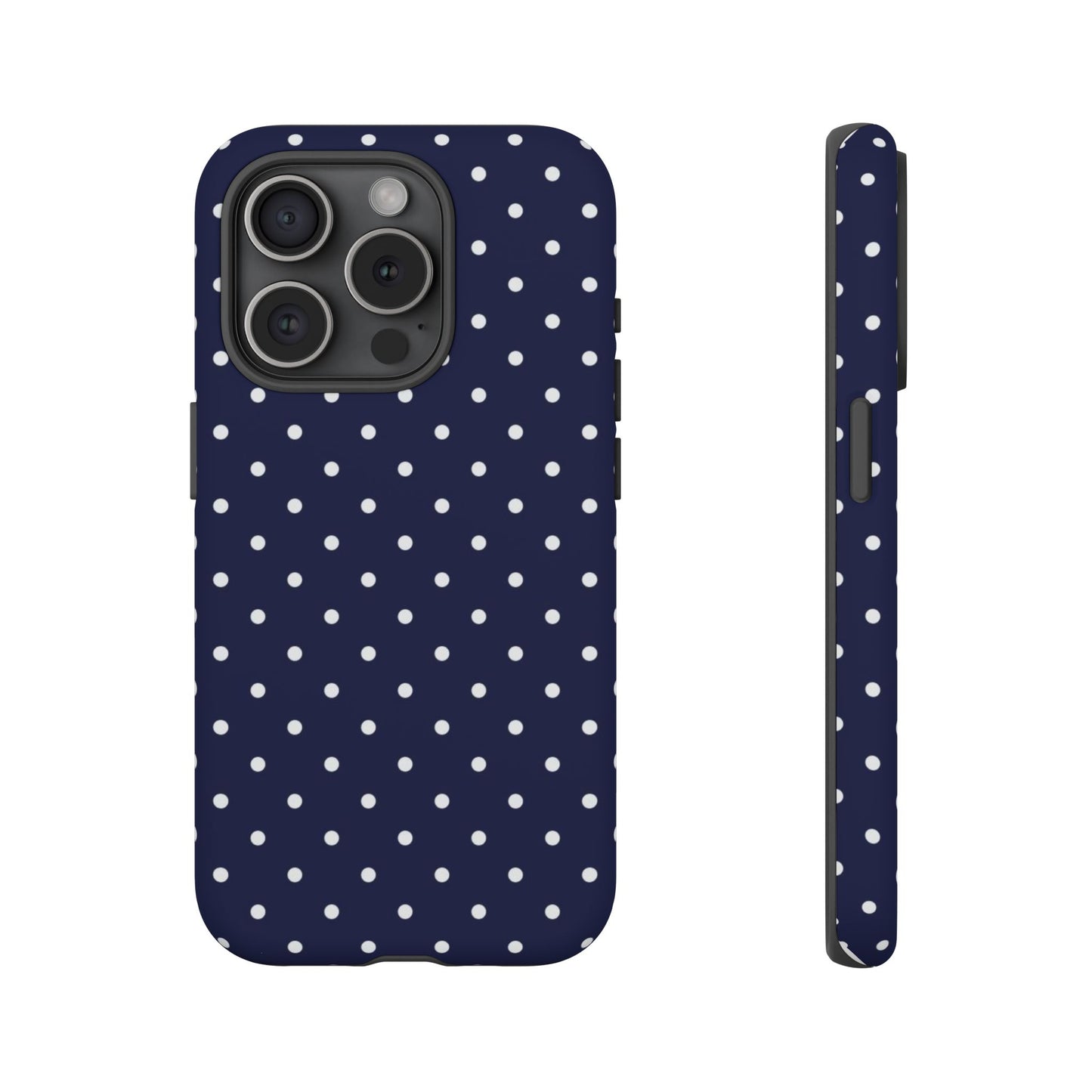 Navy Polka Dot iPhone Case