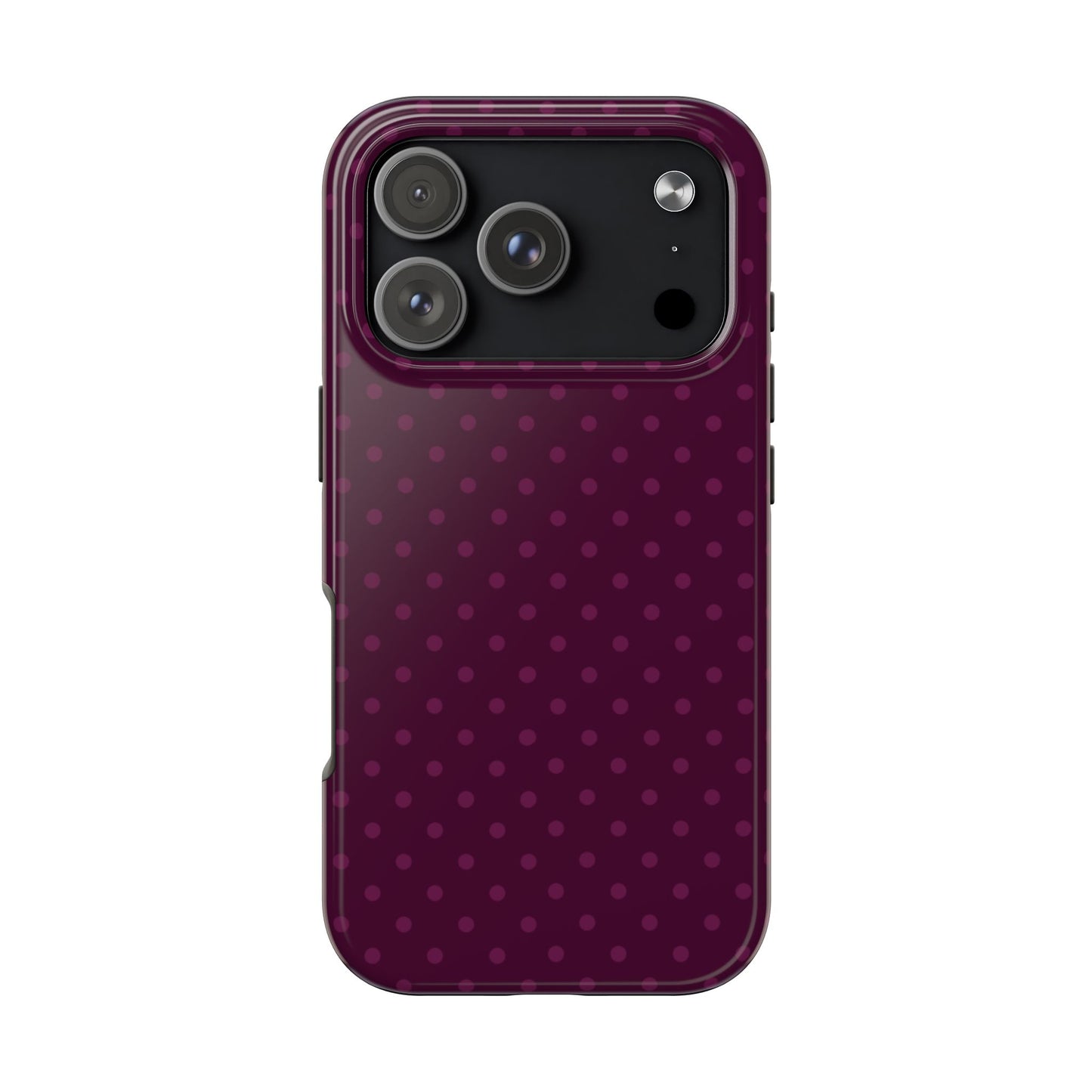Plum Polka Dot iPhone Case
