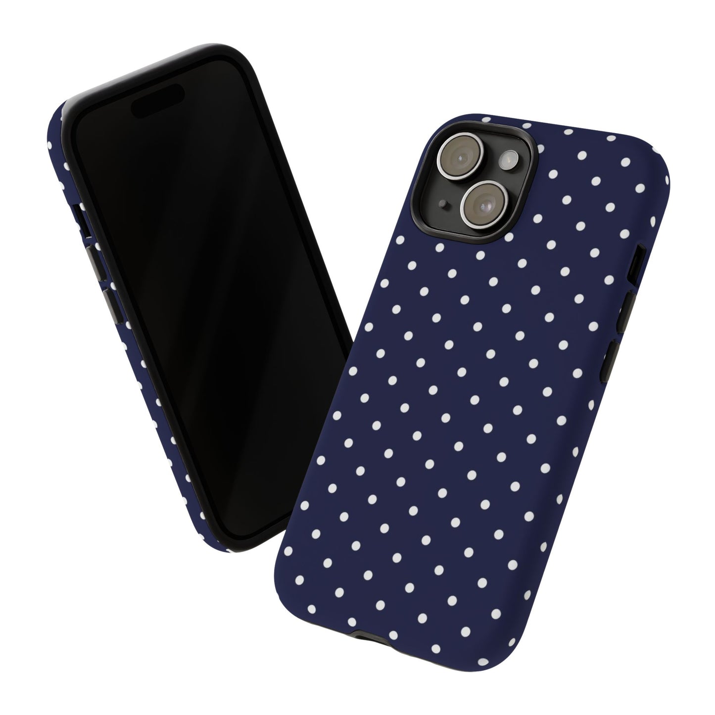 Navy Polka Dot iPhone Case
