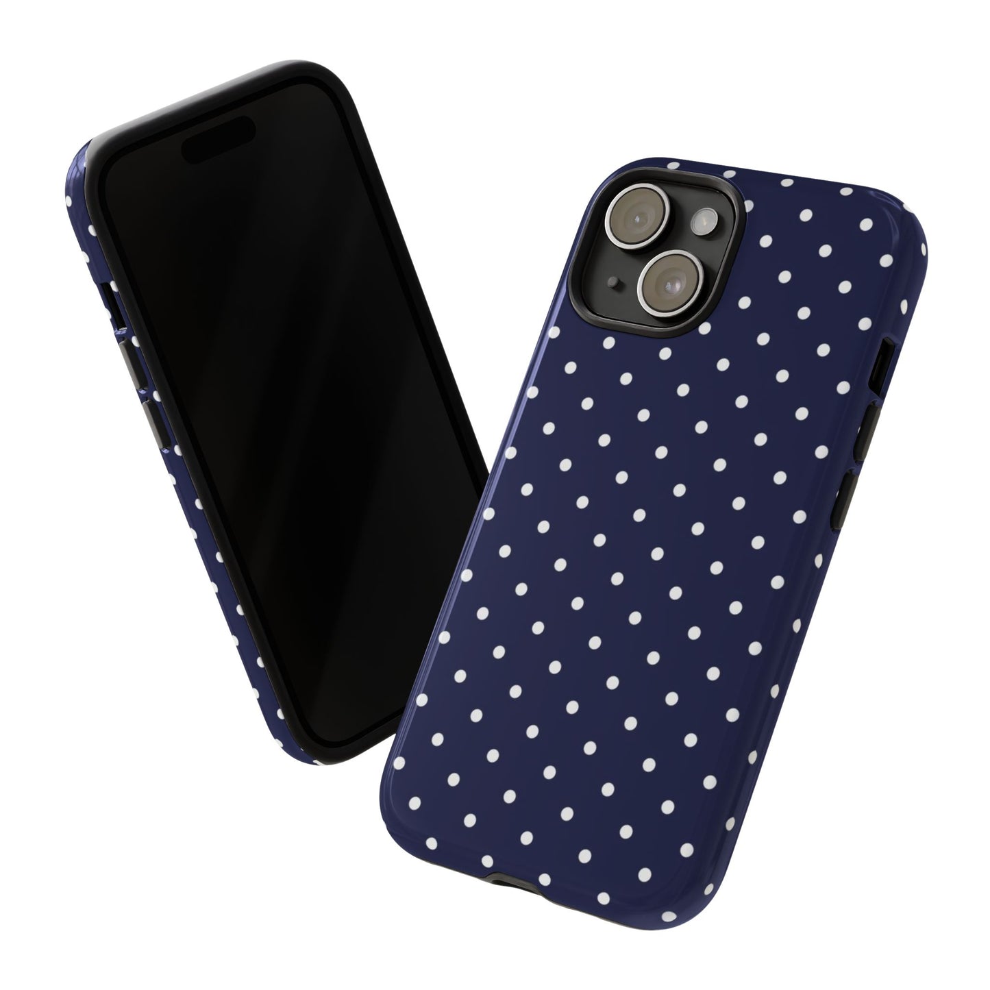Navy Polka Dot iPhone Case