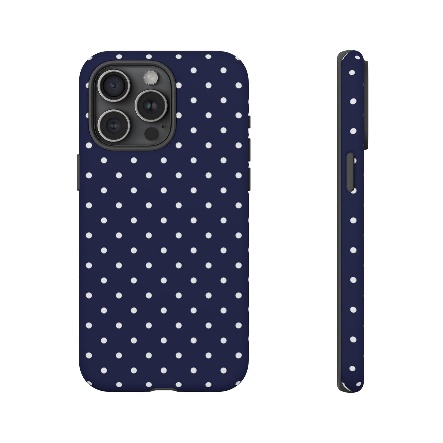 Navy Polka Dot iPhone Case