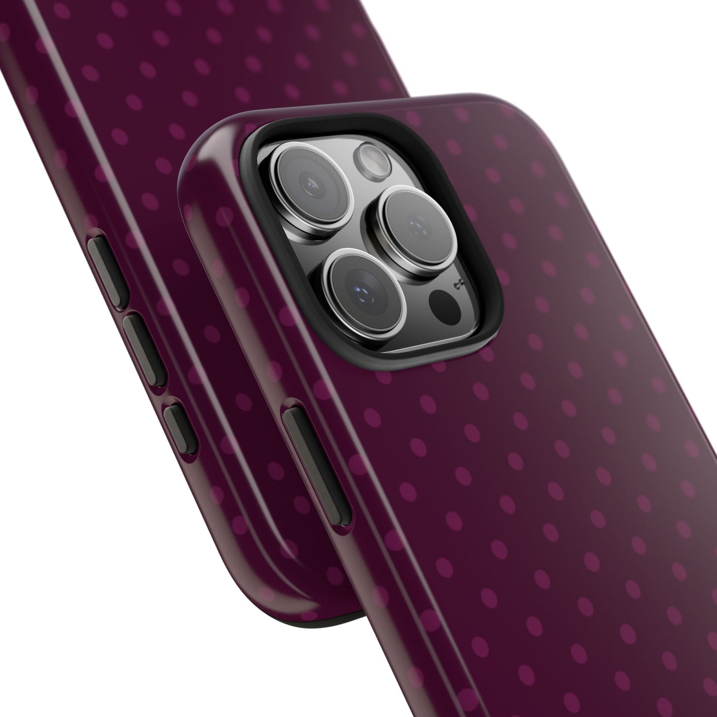 Plum Polka Dot iPhone Case