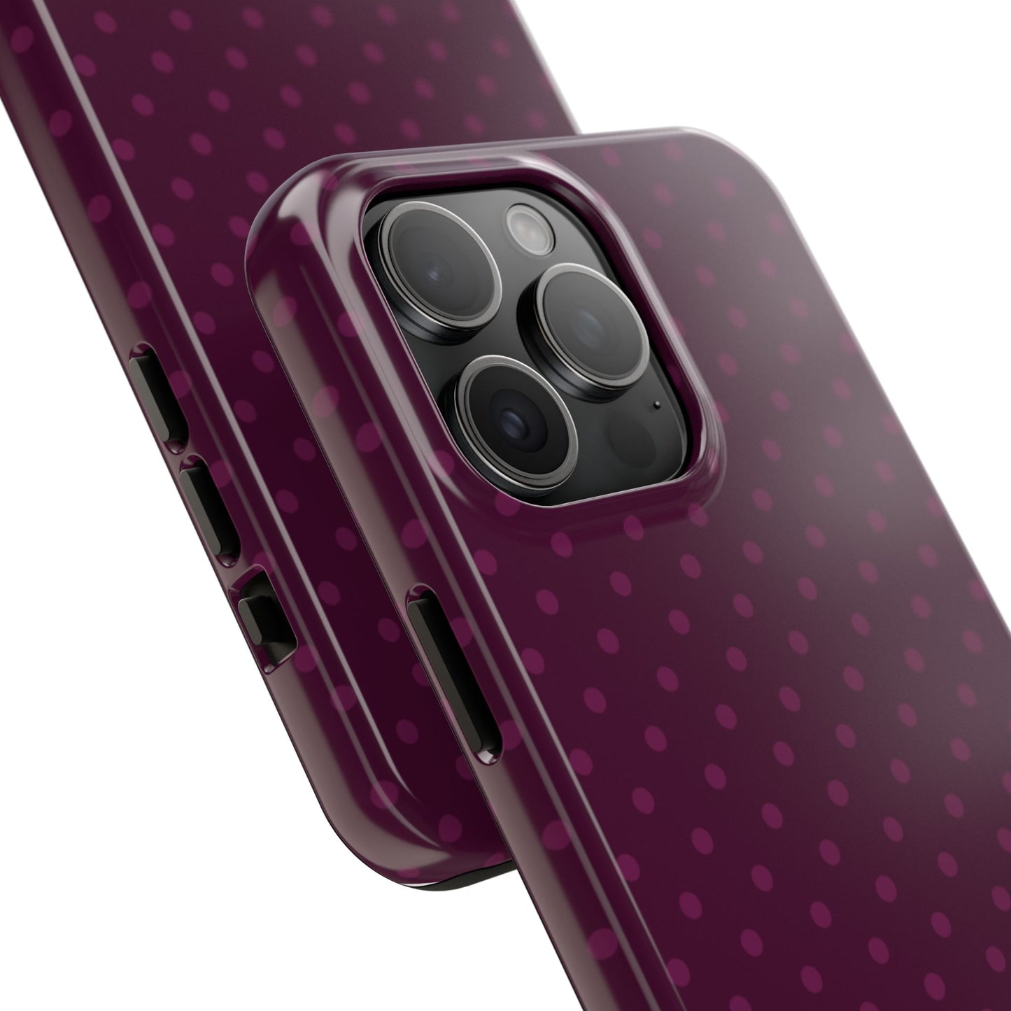 Plum Polka Dot iPhone Case