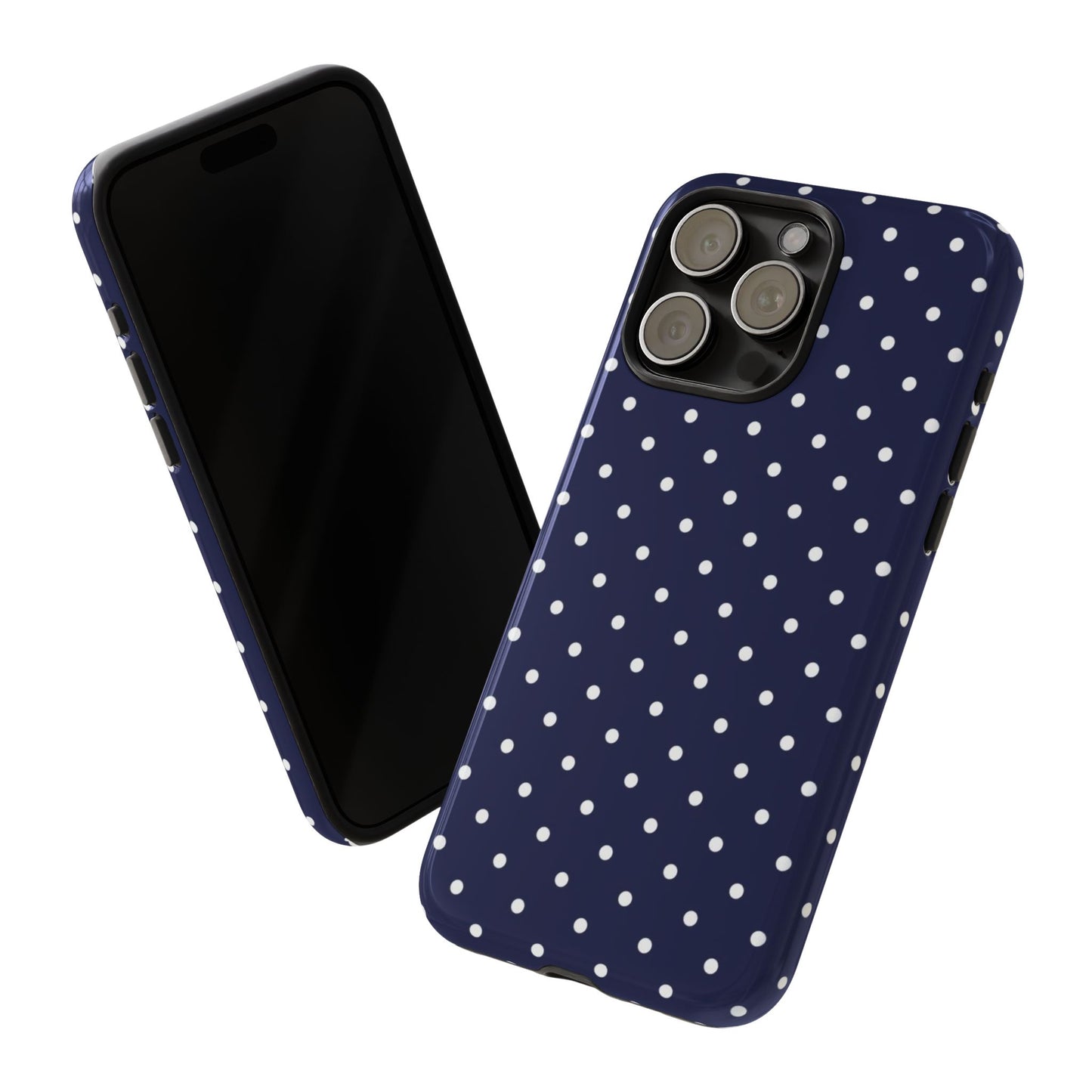 Navy Polka Dot iPhone Case