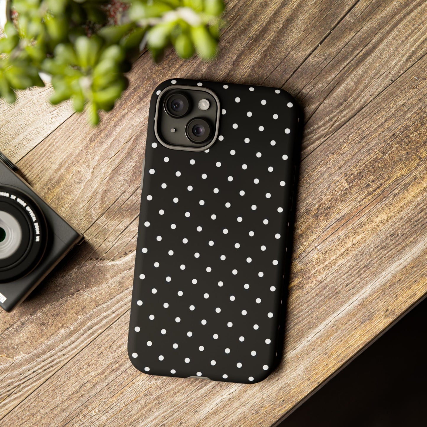 Black Polka Dot iPhone Case