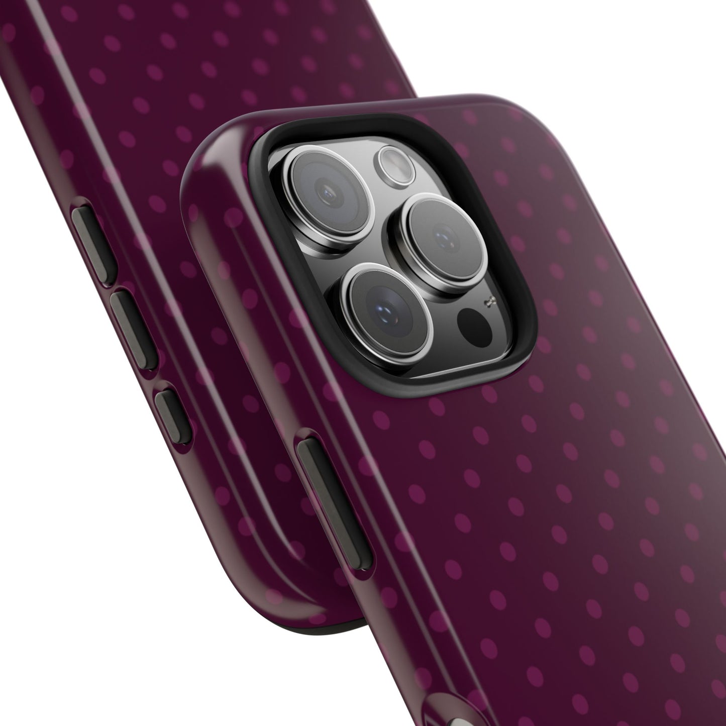 Plum Polka Dot iPhone Case